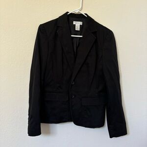 Vintage Black Blazer Jacket with Pockets